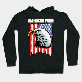 American Patriotism Eagle with Flag Hoodie